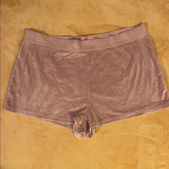 Juicy Couture Blush Velour Shorts with Rhinestones - Picture 2 of 3